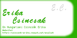 erika csincsak business card